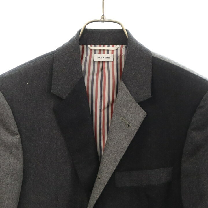 楽天市場】THOM BROWNE(トムブラウン) サイズ:0 ウール ツートンカラー 