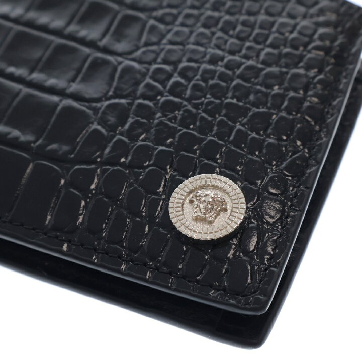 楽天市場】VERSACE(ヴェルサーチ) ビギー 二つ折り財布 クロコ型押し  