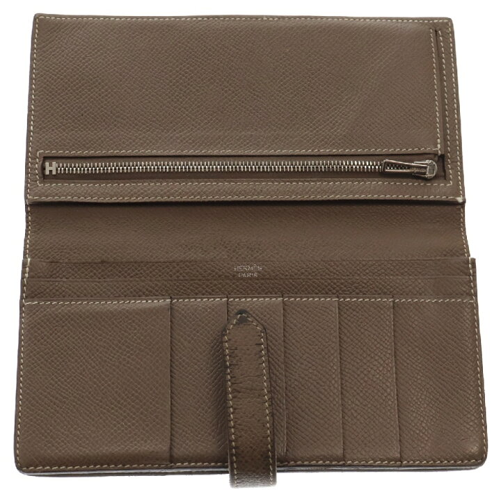 楽天市場】HERMES(エルメス) ベアンスフレ エトゥープ レザーロング  