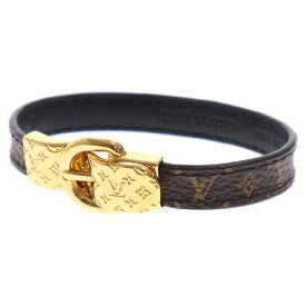 LOUIS VUITTON(ルイヴィトン) モノグラム ファッスンユアLV ブレスレット M6170 ブラウン×ゴールド レザー GP【中古】【程度B】【カラーブラウン】【取扱店舗渋谷】