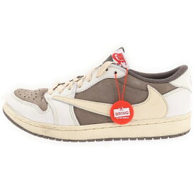 NIKE(ナイキ) サイズ:27.5cm ×TRAVIS SCOTT AIR JORDAN 1 LOW OG REVERSE MOCHA DM7866-162 トラヴィススコット エアジョーダン1 ローカットスニーカー リバースモカ ブラウン US9.5/27.5cm【中古】【程度B】【カラーブラウン】【取扱店舗BRING梅田茶屋町店】