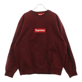 SUPREME(シュプリーム) サイズ:XL 22AW Box Logo Crewneck ボックスロゴ クルーネックスウェットトレーナー カーディナル ワインレッド【中古】【程度A】【カラーレッド】【オンライン限定商品】
