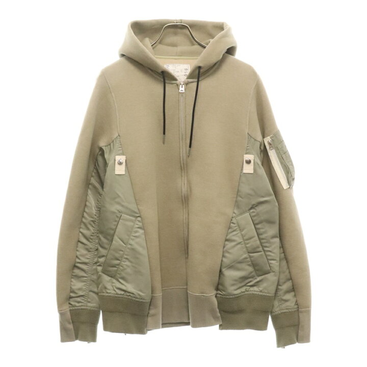 楽天市場】Sacai(サカイ) サイズ:2 Sponge Sweat x Nylon Twill Hoodie  
