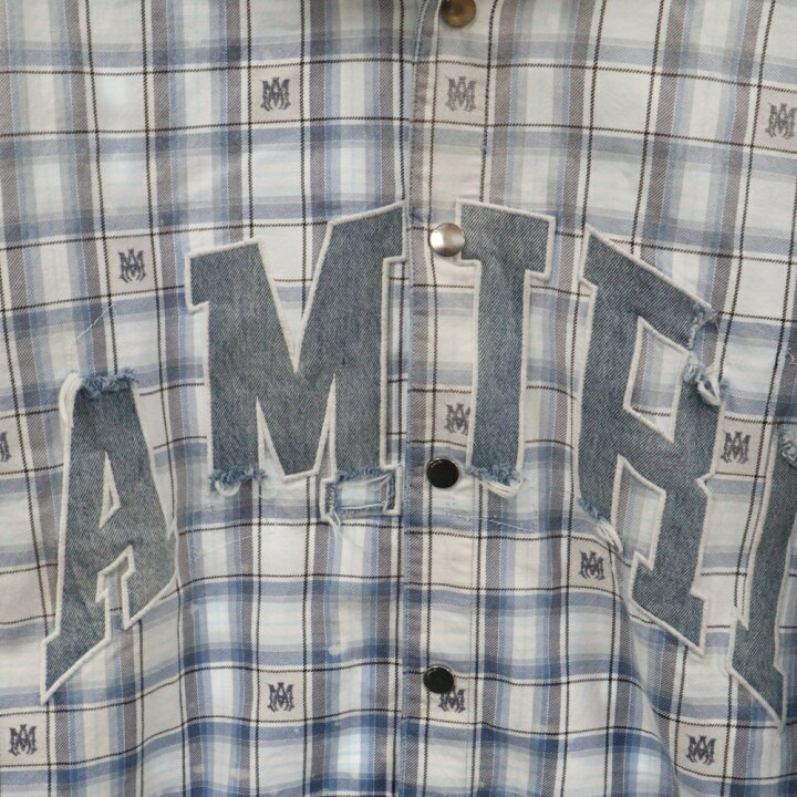 楽天市場】AMIRI(アミリ) サイズ:L-XL 24AW Hooded Overshirt フロント  