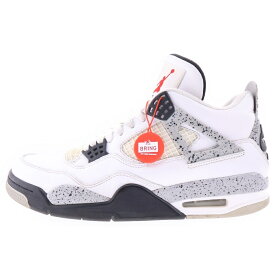 NIKE(ナイキ) サイズ:27.0cm 16年製 AIR JORDAN 4 RETRO OG WHITE CEMENT エアジョーダン 4 レトロ ホワイトセメント ハイカットスニーカー ホワイト 840606-192 US9/27.0cm【中古】【程度B】【カラーホワイト】【取扱店舗BRING KICKS】