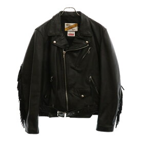 SUPREME(シュプリーム) サイズ:M 17AW × Schott Chief Tassel Perfect Jacket ショット ダブルライダースジャケット レザージャケット ブラック【中古】【程度B】【カラーブラック】【オンライン限定商品】