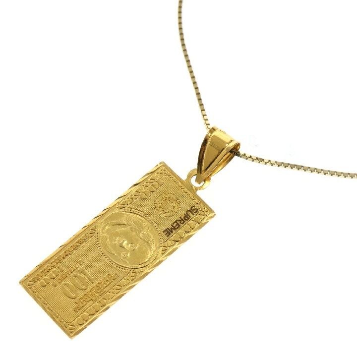 楽天市場】SUPREME(シュプリーム) 17AW 100 Dollar Bill Gold Pendant  