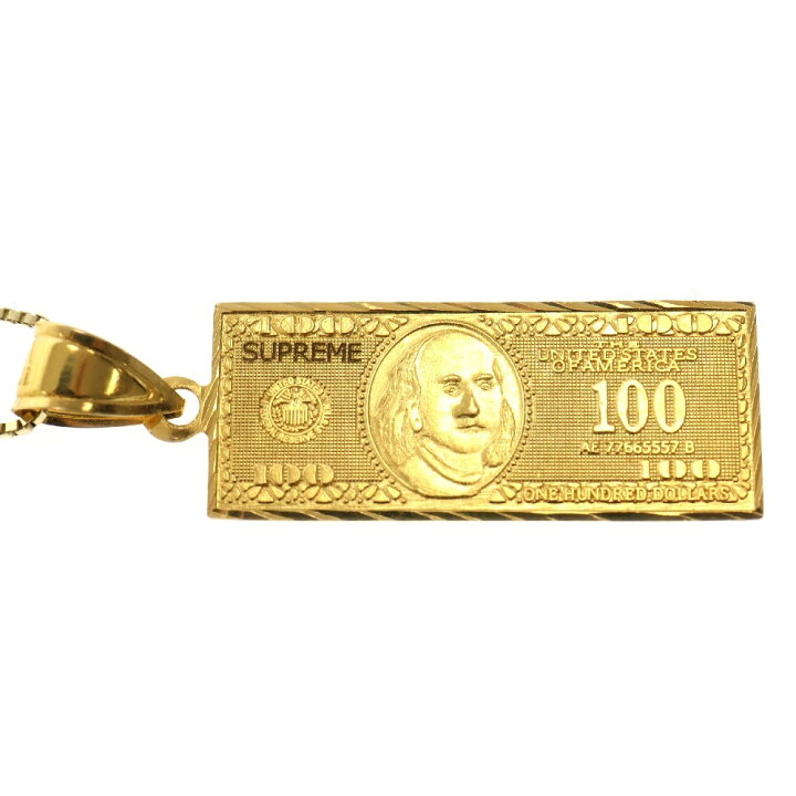 楽天市場】SUPREME(シュプリーム) 17AW 100 Dollar Bill Gold Pendant  