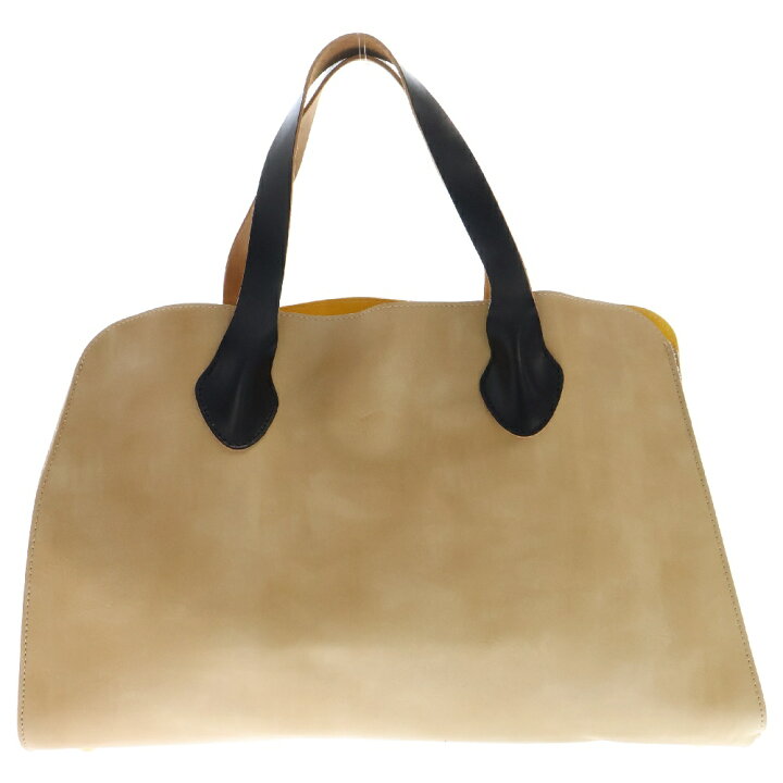 楽天市場】MARNI(マルニ) レザー バイカラー トートバッグ ベージュ 