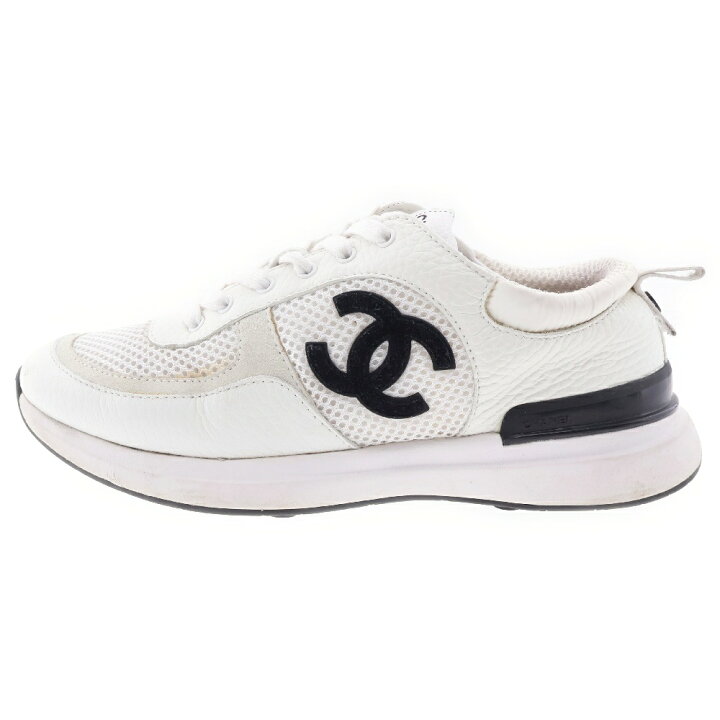 楽天市場】CHANEL(シャネル) サイズ:37 21SS CC Logo Trainer G37491 