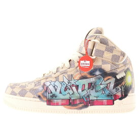 LOUIS VUITTON(ルイヴィトン) サイズ:26.5cm NIKE AIR FORCE 1 MID ナイキ エアフォース1 ミッドカットスニーカー ダミエアズール グラフィティ 1A9VDX US8.5/26.5cm【新古品/中古】【程度S】【カラーマルチカラー】【取扱店舗BRING KICKS】