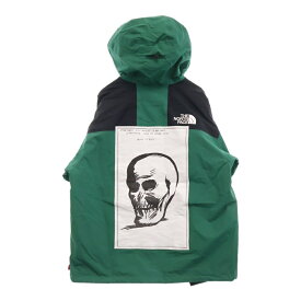 SUPREME(シュプリーム) サイズ:M 24AW ×THE NORTH FACE Mountain Jacket バックアートプリント フーデッド ナイロン マウンテンジャケット グリーン NF0A8BFT【中古】【程度A】【カラーグリーン】【取扱店舗BRING札幌店】