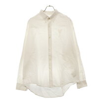 ami alexandre mattiussi シルク混シースルー長袖シャツ
