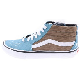 SUPREME(シュプリーム) サイズ:27.0cm 18SS ×VANS SK-8 MID スケートミッド プロ コーデュロイクロク ミドルカットスニーカーシューズ ブラウン/ブルー US9/27cm VN0A347UPUI【新古品/中古】【程度S】【カラーブラウン】【取扱店舗BRING THRIFT CLOSET 幕張店】