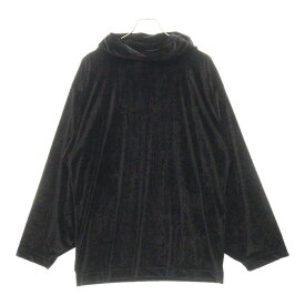 BALENCIAGA(バレンシアガ) サイズ:1 SIZE 24AW VELVET HOODIE 720654 TK022 ベルベット プルオーバーパーカー レディース パーカー ブラック【中古】【程度B】【カラーブラック】【オンライン限定商品】