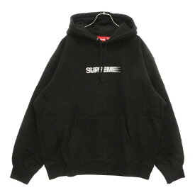 SUPREME(シュプリーム) サイズ:L 23SS Motion Logo Hooded Sweatshirt モーションロゴプリント フーディープルオーバーパーカー スウェット ブラック【中古】【程度B】【カラーブラック】【オンライン限定商品】
