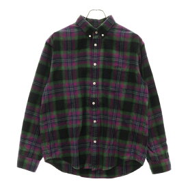 SUPREME(シュプリーム) サイズ:S 22SS Brushed Plaid Flannei Shirt ブラッシュドプレイド フランネル 長袖シャツ ブラック/パープル【中古】【程度B】【カラーブラック】【取扱店舗BRING THRIFT CLOSET 幕張店】
