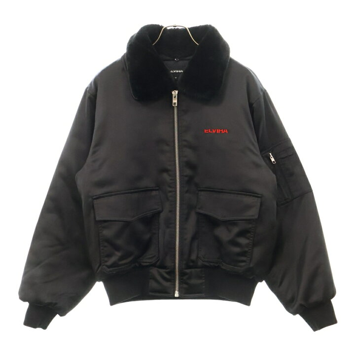 楽天市場】ELVIRA(エルビラ) サイズ:M 18AW SATIN B-10 JACKET ファー  