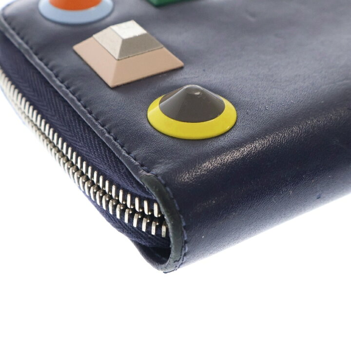 楽天市場】FENDI(フェンディ) スタッズ ラウンドファスナーレザー  