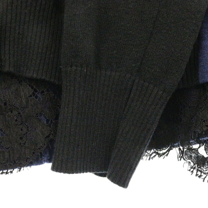 楽天市場】Sacai(サカイ) サイズ:3 レースドッキング ウール混パネル 
