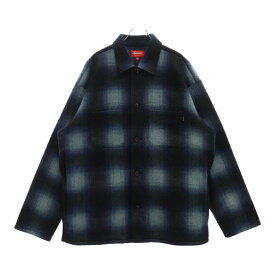 SUPREME(シュプリーム) サイズ:L 20AW Supreme Shadow Plaid Fleece Shirt シャドウプレイドフリースシャツ ブルー【中古】【程度B】【カラーブルー】【取扱店舗BRING THRIFT CLOSET 湘南平塚店】