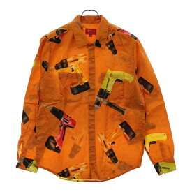 SUPREME(シュプリーム) サイズ:S 19SS Drills Work Shirt ドリル総柄ワークシャツ オレンジ【新古品/中古】【程度S】【カラーオレンジ】【取扱店舗BRING THRIFT CLOSET 湘南平塚店】