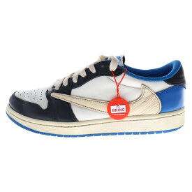 NIKE(ナイキ) サイズ:27.0cm ×TRAVIS SCOTT FRAGMENT DESIGN AIR JORDAN 1 LOW OG SP トラヴィススコット フラグメント エアジョーダン1 ローカットスニーカー US9/27cm DM7866-140【中古】【程度B】【カラーホワイト】【取扱店舗名古屋】