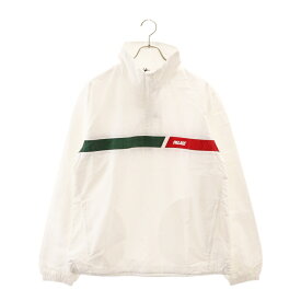 Palace Skateboards(パレススケートボーズ) サイズ:L 18AW SLANT SHELL TOP シェル ロゴプリント ジップアップ ナイロンジャケット ホワイト P15SS020【新古品/中古】【程度S】【カラーホワイト】【取扱店舗BRING THRIFT CLOSET 幕張店】