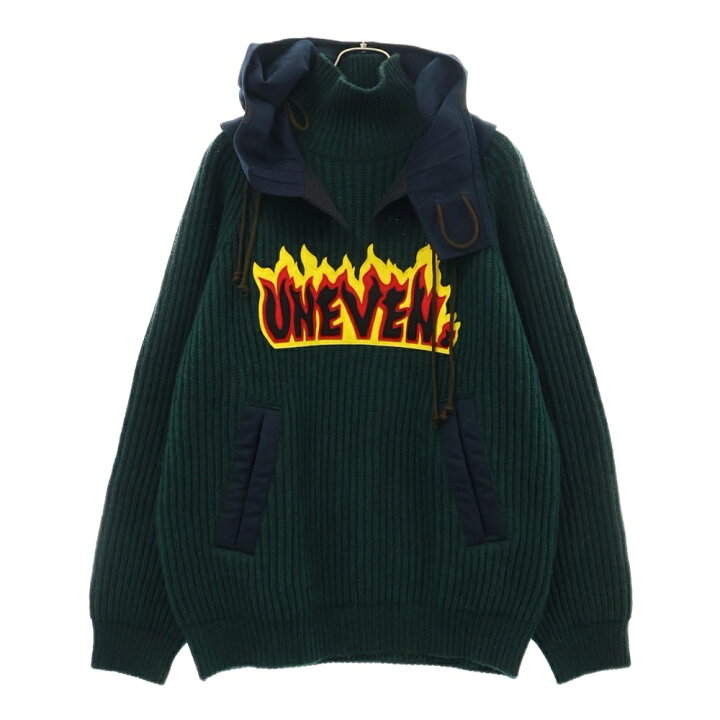 楽天市場】kolor(カラー) サイズ:1 Wool Knit Hoodie ファイヤーロゴ 