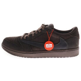 NIKE(ナイキ) サイズ:27.5cm ×TRAVIS SCOTT AIR JORDAN 1 LOW OG SP VELVET BROWN トラヴィススコット エアジョーダン1 ベルベットブラウン ローカットスニーカー ブラウン US9.5/27.5cm DM7866-202【中古】【程度A】【カラーブラウン】【取扱店舗BRING渋谷ANNEX店】