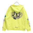 CHROME HEARTS(クロムハーツ) サイズ:XL ×MATTY BOY PPO CHAIN GAME ×マッティボーイ チェーンゲーム 裏地サーマル ジップアップ フーデッド スウェットパーカー イエロー【中古】【程度B】【カラーイエロー】【取扱店舗BRING札幌店】