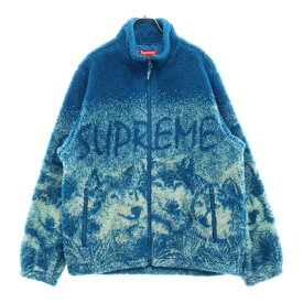 SUPREME(シュプリーム) サイズ:L 19SS Wolf Fleece Jacket ウルフ フリース ジップアップジャケット ブルー【中古】【程度A】【カラーブルー】【オンライン限定商品】