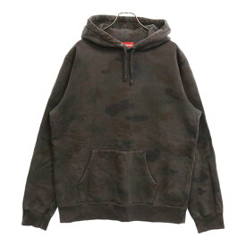 SUPREME(シュプリーム) サイズ:L 20SS Overdyed Hooded Sweatshirt Black Painted Camo オーバーダイ スウェットプルオーバーパーカー ブラックカモ【中古】【程度B】【カラーマルチカラー】【取扱店舗BRING福岡天神店】