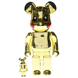 MEDICOM TOY(メディコムトイ) サイズ:100% & 400% BE@RBRICK WORLD WIDE TOUR 3 25th 25周年 開催記念商品 ベアブリック ピカチュウ ゴールド クローム フィギュア ゴールド【新古品/中古】【程度S】【カラーゴールド】【取扱店舗BRING仙台店】