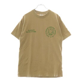 HIDDEN NY(ヒドゥン ニューヨーク) サイズ:S COFFEE SHOP POPUP TEE コーヒーショップ ロゴクルーネック半袖Tシャツ ベージュ【中古】【程度B】【カラーベージュ】【取扱店舗BRING THRIFT CLOSET 幕張店】