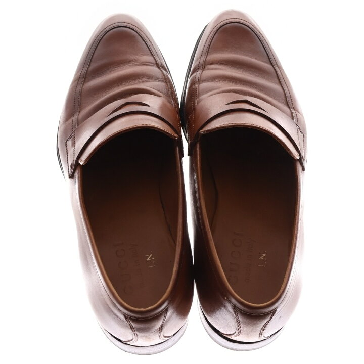 楽天市場】GUCCI(グッチ) サイズ:40E LEATHER lOAFER レザーローファー  