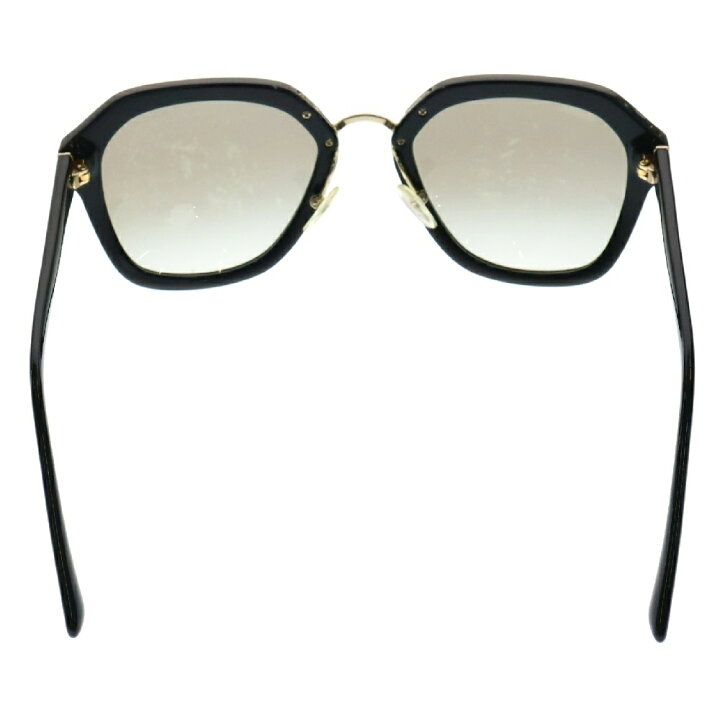 PRADA(プラダ) サイズ:57□19 サングラス ロゴ ブラック×ベージュ  
