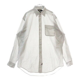 RRL(ダブルアールエル) サイズ:M 90s 三ツ星タグ ストライプ オープンカラー シャツ 長袖シャツ【中古】【程度B】【カラーブルー】【取扱店舗AWESOME高円寺店】