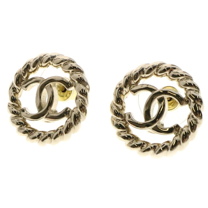 楽天市場】CHANEL(シャネル) ココマーク ラウンドロゴ ピアス ゴールド 