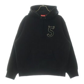 SUPREME(シュプリーム) サイズ:M 22AW S Logo Hooded Sweatshirt Sロゴフーデッドスウェットプルオーバーパーカー ブラック【中古】【程度B】【カラーブラック】【取扱店舗BRINGアメリカ村店】