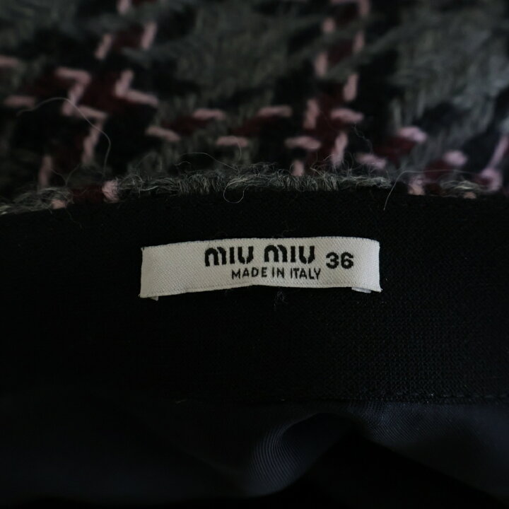 楽天市場】miumiu(ミュウミュウ) サイズ:36 15AW Tweed Mini Skirt  