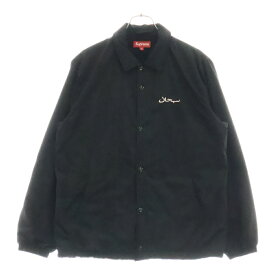 SUPREME(シュプリーム) サイズ:M 17AW Arabic Logo Coaches Jacket アラビックロゴ エンブロイダリー ナイロン コーチ ジャケット ブラック【中古】【程度B】【カラーブラック】【オンライン限定商品】