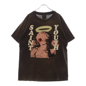 SAINT MICHAEL(セントマイケル) サイズ:M T-SHIRT PINKSHEEP ピンクシープ グラフィックプリント クルーネック半袖Tシャツ カットソー ブラック SM-A21-0000-011【中古】【程度B】【カラーブラック】【取扱店舗BRING仙台店】
