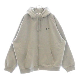 SUPREME(シュプリーム) サイズ:XXL 25SS × Nike Zip Up Hooded Sweatshirt ナイキ ロゴエンブロイダリー ジップアップパーカー フーディー グレー HF9633-063【新古品/中古】【程度S】【カラーグレー】【取扱店舗BRING札幌店】