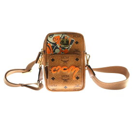 MCM(エム シー エム) 20AW ヴィセトス モノグラム ロゴエンブロイダリー レザー ショルダーバッグ ブラウン MMRAAVI05CO001【中古】【程度B】【カラーブラウン】【取扱店舗BRING THRIFT CLOSET 幕張店】