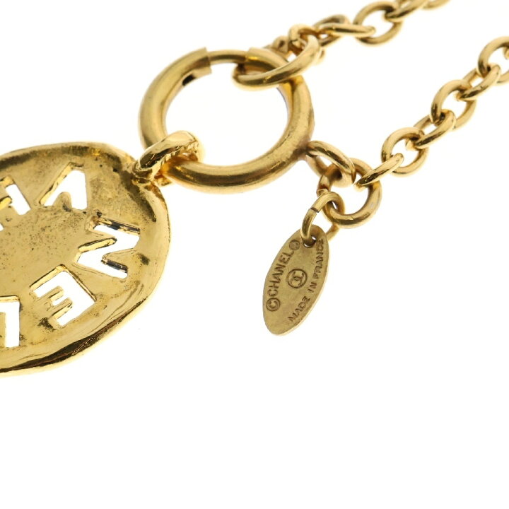 楽天市場】CHANEL(シャネル) ロゴプレート ネックレス ゴールド GP  