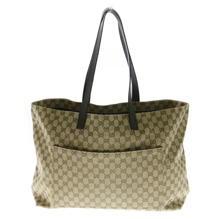楽天市場】GUCCI(グッチ) GGキャンバス ラージ トートバッグ ブラウン  