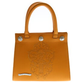 CHROME HEARTS(クロムハーツ) DREW MINI BAG ドリュー BSフレアパッチ クロスボール レザー ハンドバッグ オレンジ/シルバー【中古】【程度B】【カラーオレンジ】【取扱店舗OneStyle新宿店】