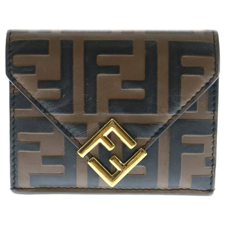楽天市場】FENDI(フェンディ) FFダイヤモンド 三つ折り財布 コンパクト 