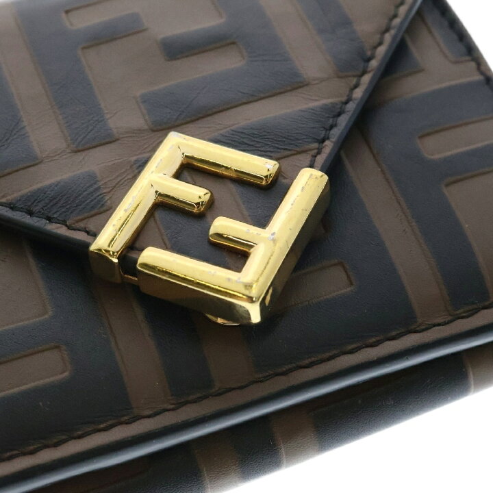 楽天市場】FENDI(フェンディ) FFダイヤモンド 三つ折り財布 コンパクト 